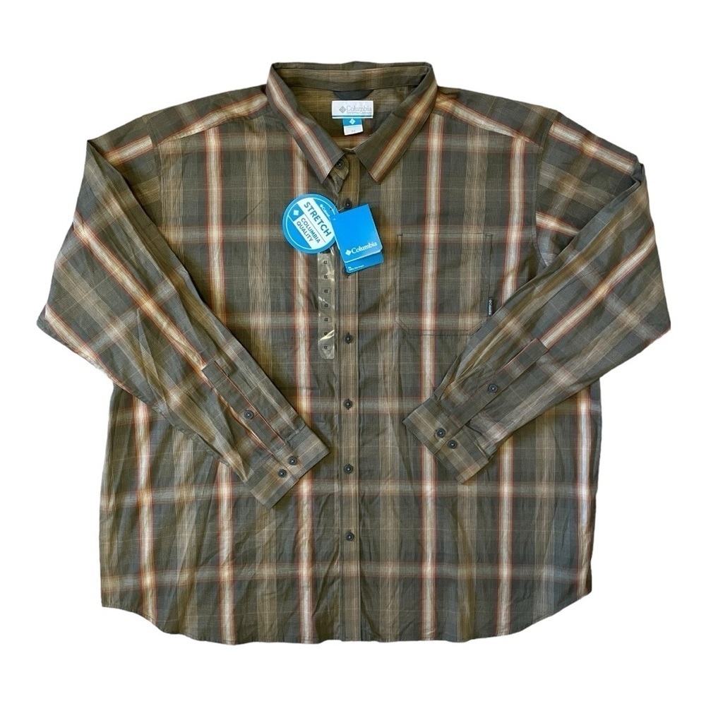 Columbia Plaid Long Sleeve Button Down Shirt Mens 4x NWT